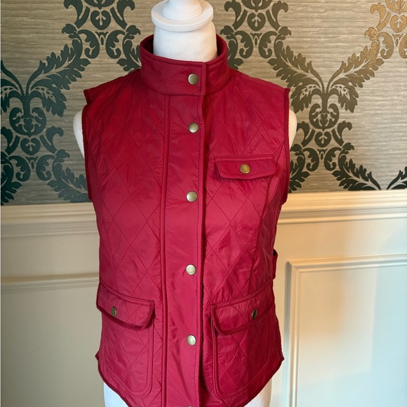 Talbots Jackets & Blazers - Talbots Women's Vest in Red‎ size Small Petite